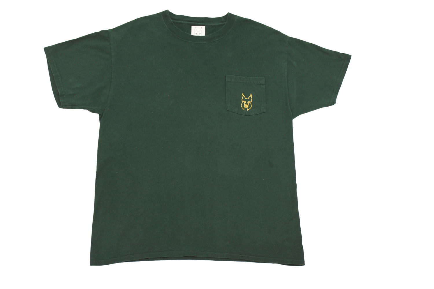 T-shirt vert foncé brodé seconde main
